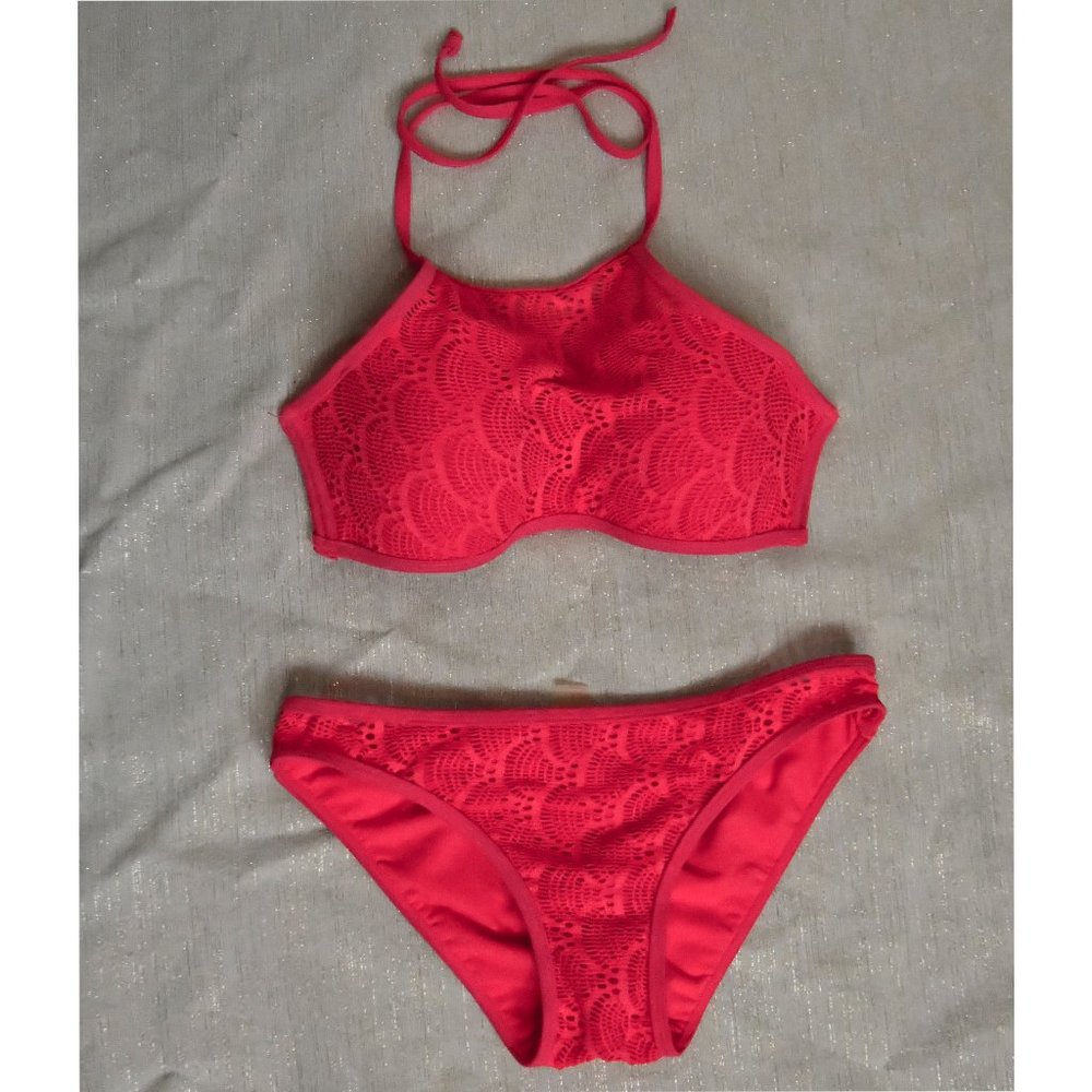 BOGO Coral Tropics Halter Top Bikini - Picture 3 of 3